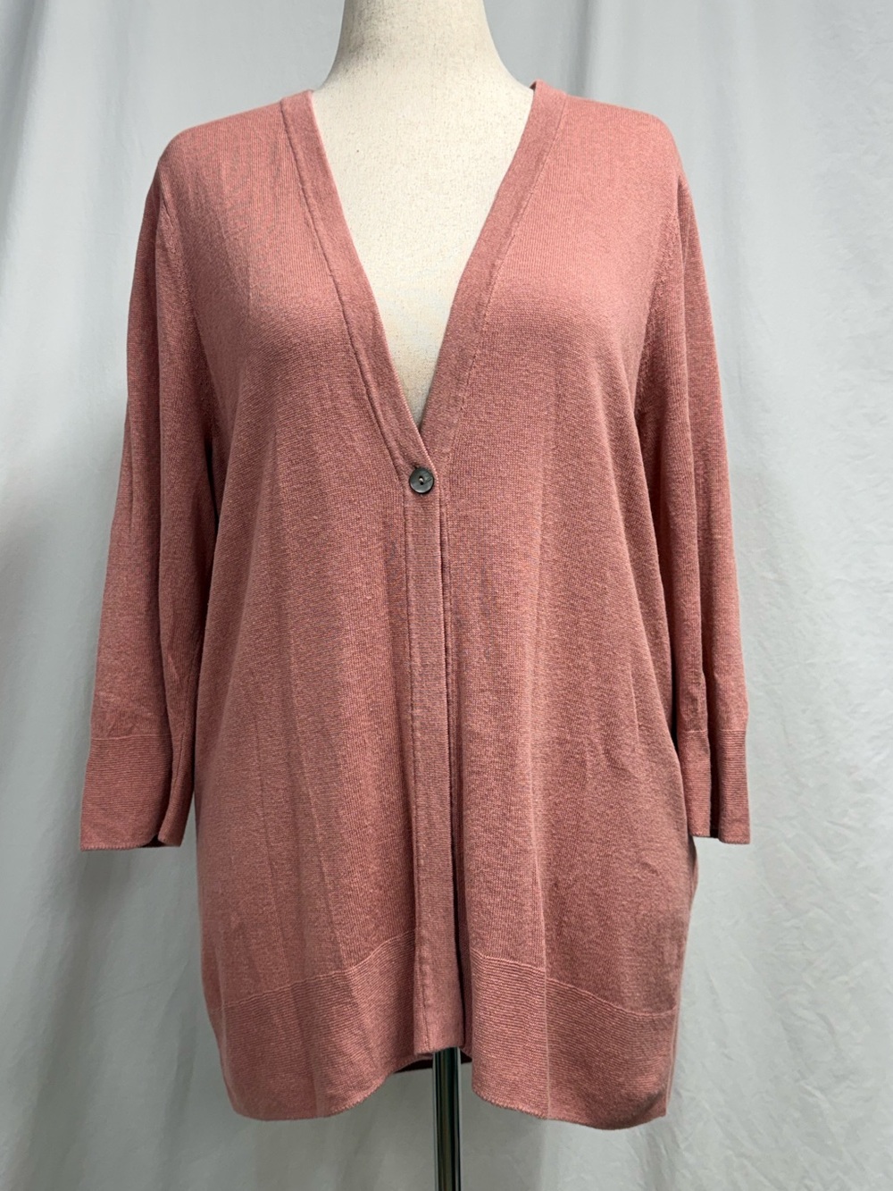 J.Jill Rose V-Neck Button Front Women’s Sweater Cardigan